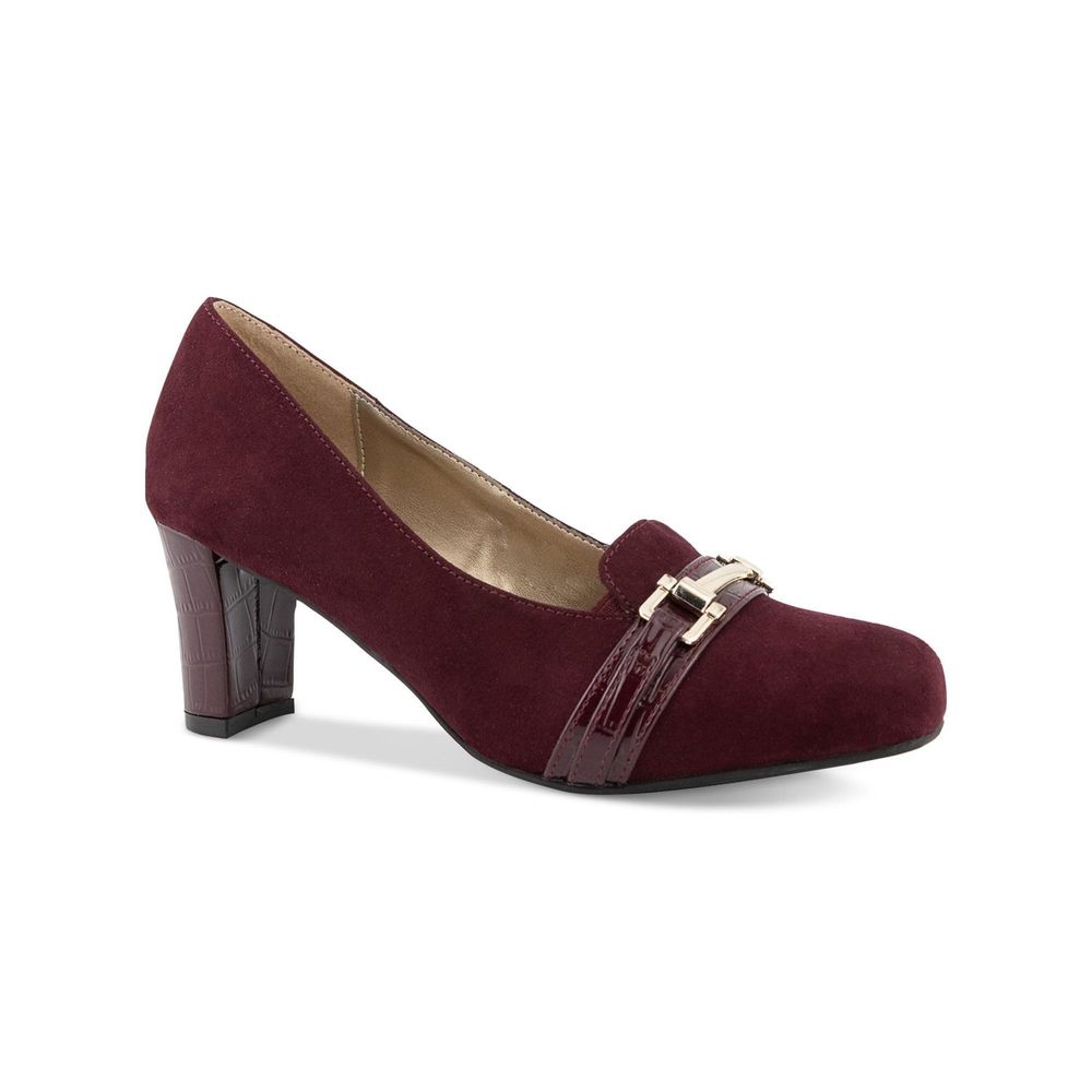 Karen ScottPenzey Womens Faux Suede Square Toe Pumps